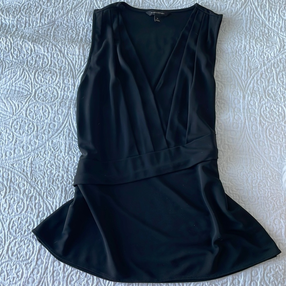 Banana Republic Black Sleeveless Blouse